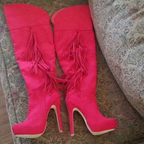 justfab red boots